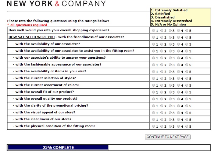 new york & company customer feedback survey 3