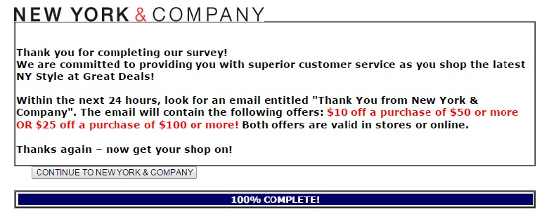 new york & company customer feedback survey 5
