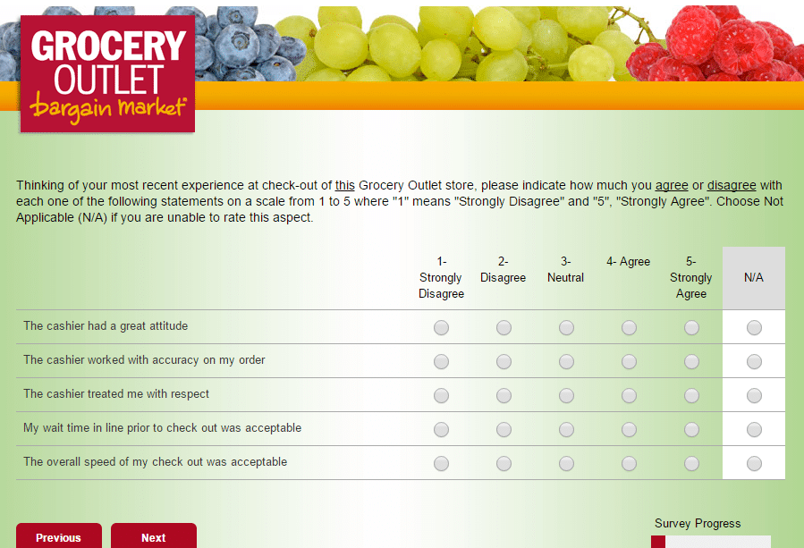 www.go-opinion.com Grocery Outlet Survey p 9