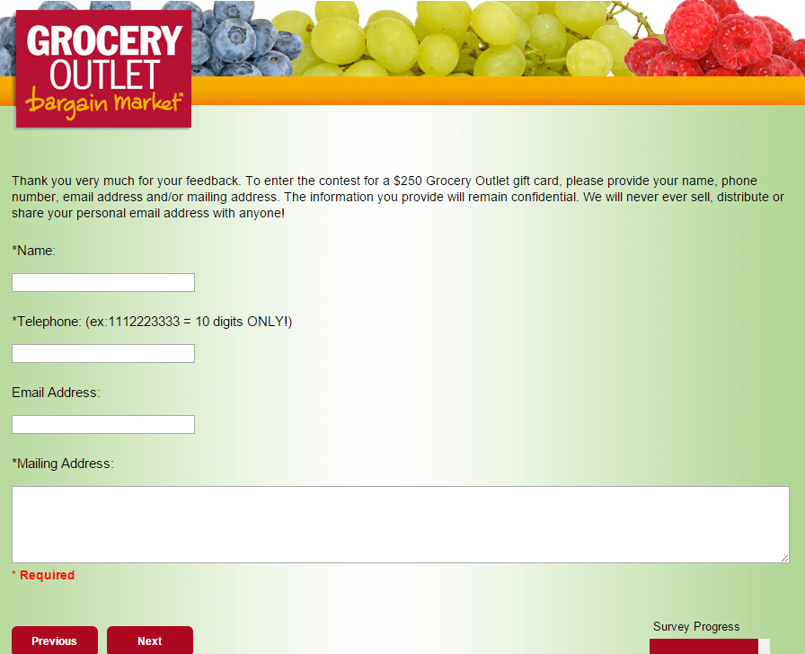 Grocery Outlet Survey www.go-opinion.com page 23