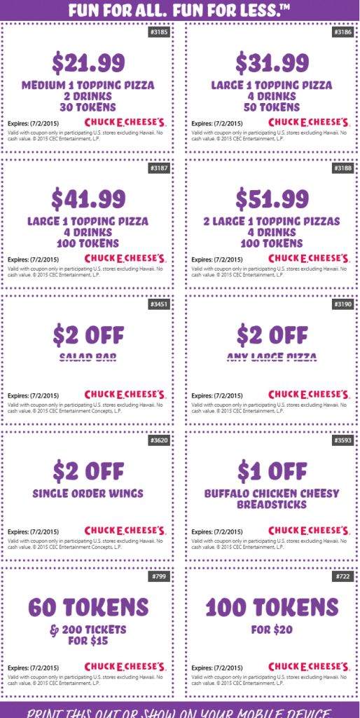 free chuckecheese coupons to print