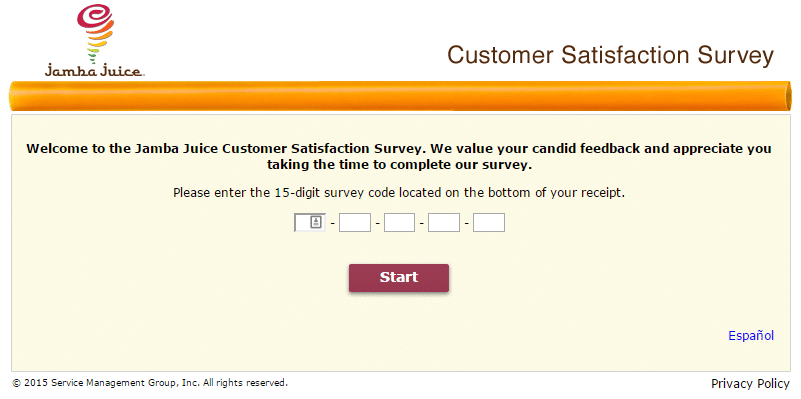 Tell Jamba Customer Satisfaction Survey