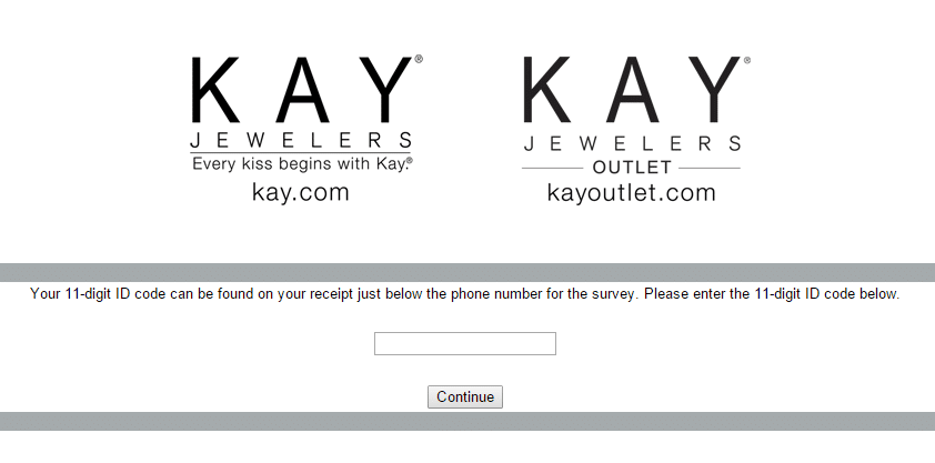 Kay Jewelers Customer Service Survey page 1