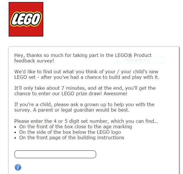 Lego Survey screenshot