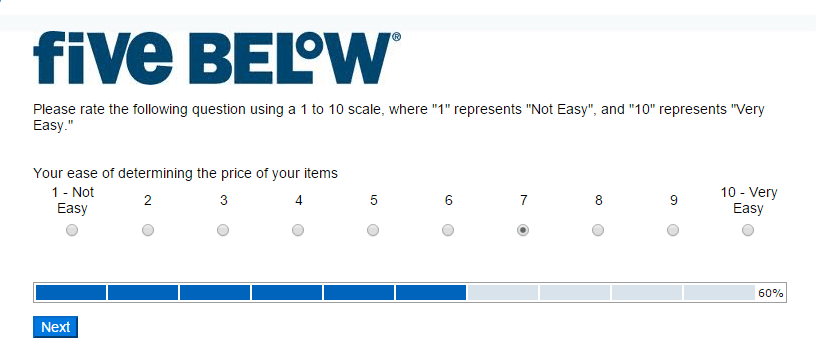 Five Below Survey Page 5