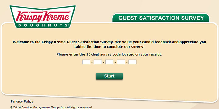 Krispy Kreme survey 1