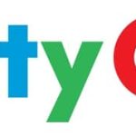 wide logo of the party city store chain
